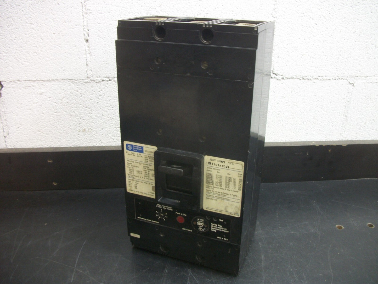 WESTINGHOUSE SELTRONIC NC CIRCUIT BREAKER NC31200F 1200AMP 600VOLT 3POLE W/1000A