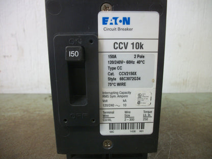 CUTLER-HAMMER CCV CIRCUIT BREAKER CCV2150X 150AMP 240VOLT 2POLE