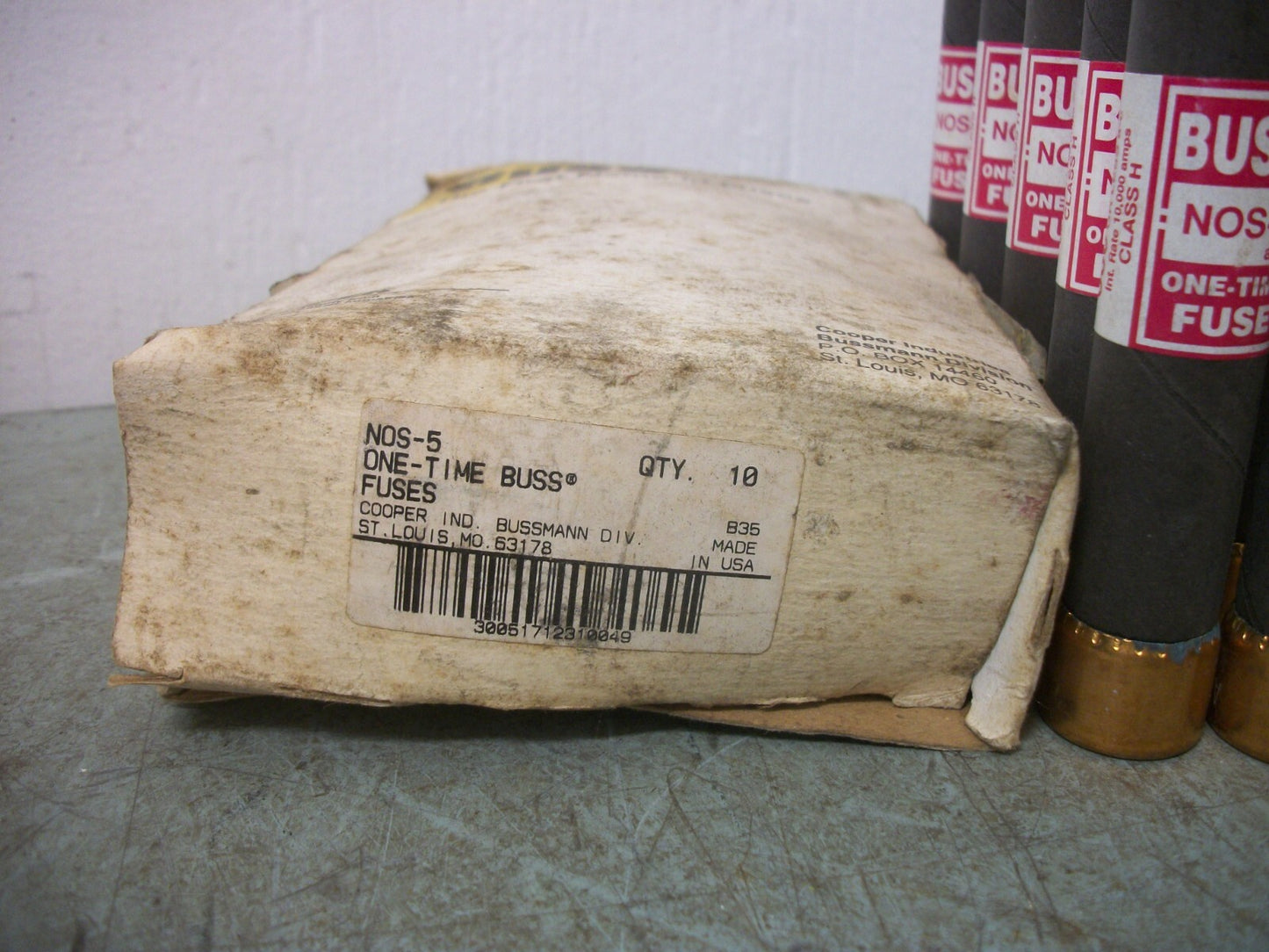 BUSSMANN BOX OF 10 ONE-TIME FUSES NOS5 5AMP 600VOLT NIB