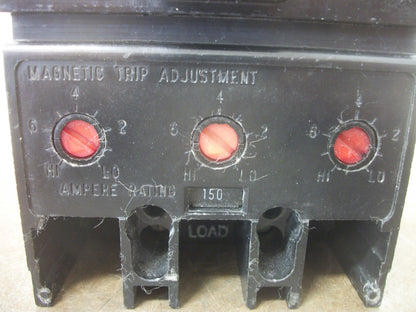 WESTINGHOUSE KB CIRCUIT BREAKER KB3250F 250AMP 600VOLT 3POLE W/150A TRIP CHIPPED