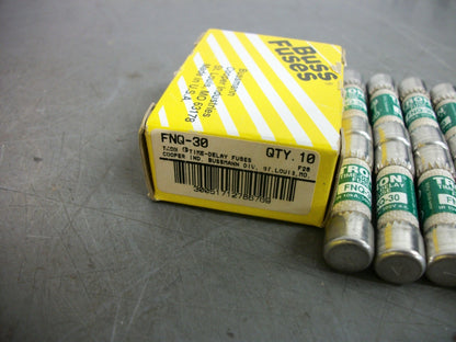 BUSSMANN BOX OF 10 TRON FUSES FNQ30 30AMP 500VOLT NIB