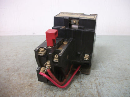 SQUARE D SIZE 00 MOTOR STARTER 8536AO1 120VCOIL 1PH 230VOLT 1HP