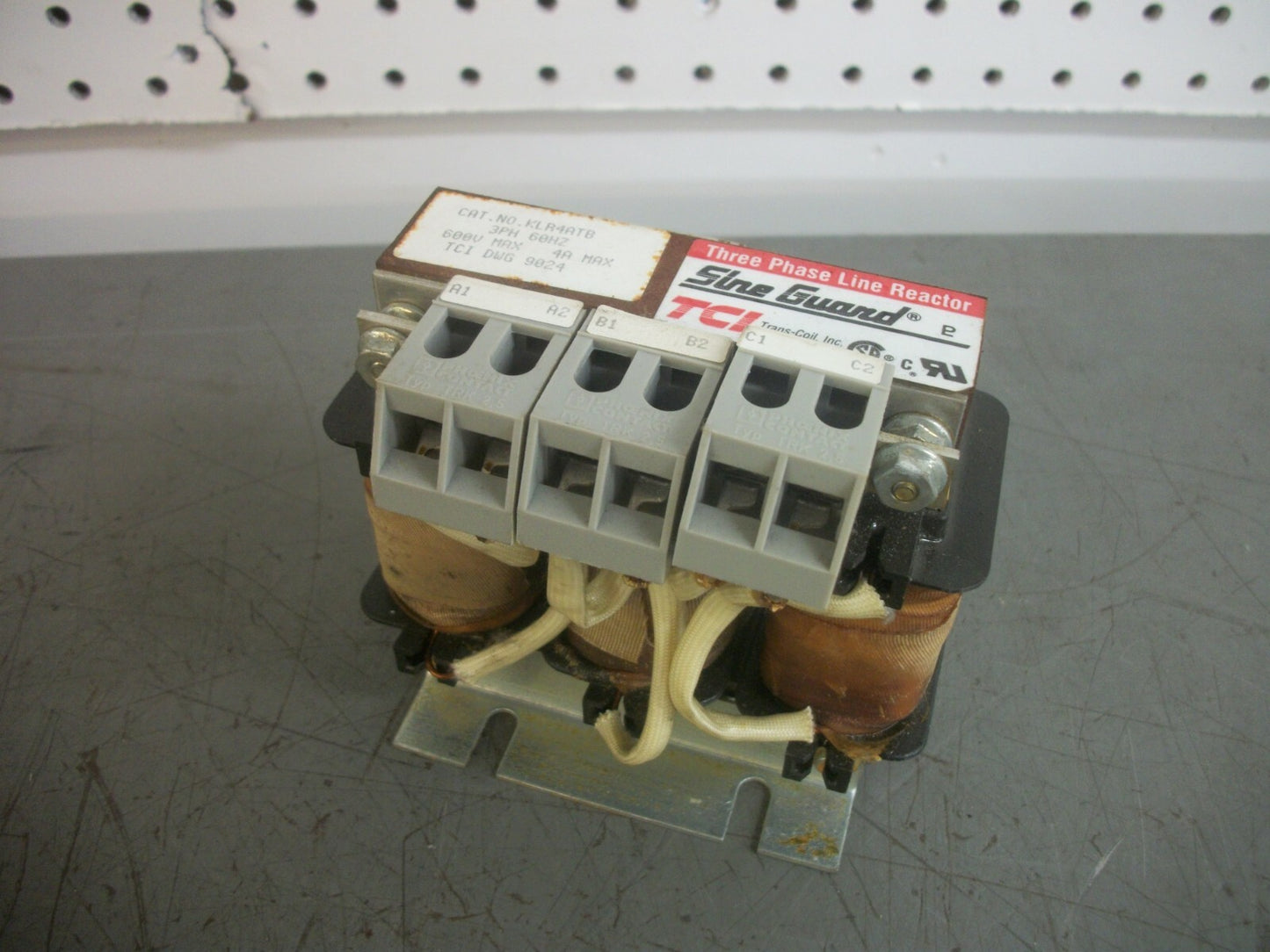 TCI SINE GUARD 3PH LINE REACTOR KLR4ATB 600VOLT 4AMP