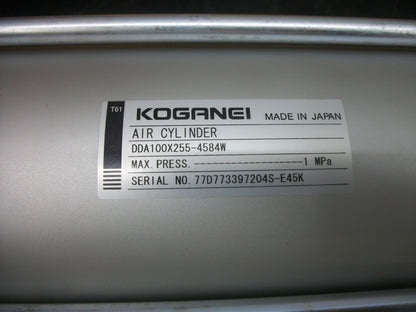 KOGANEI AIR CYLINDER DDA100X255-3-4584W 100MM BORE 255MM STROKE NIB