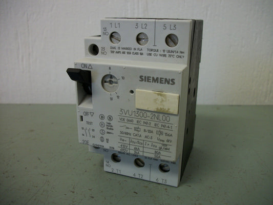 SIEMENS MOTOR CIRCUIT BREAKER 3VU1300-2NL00 8-13AMP