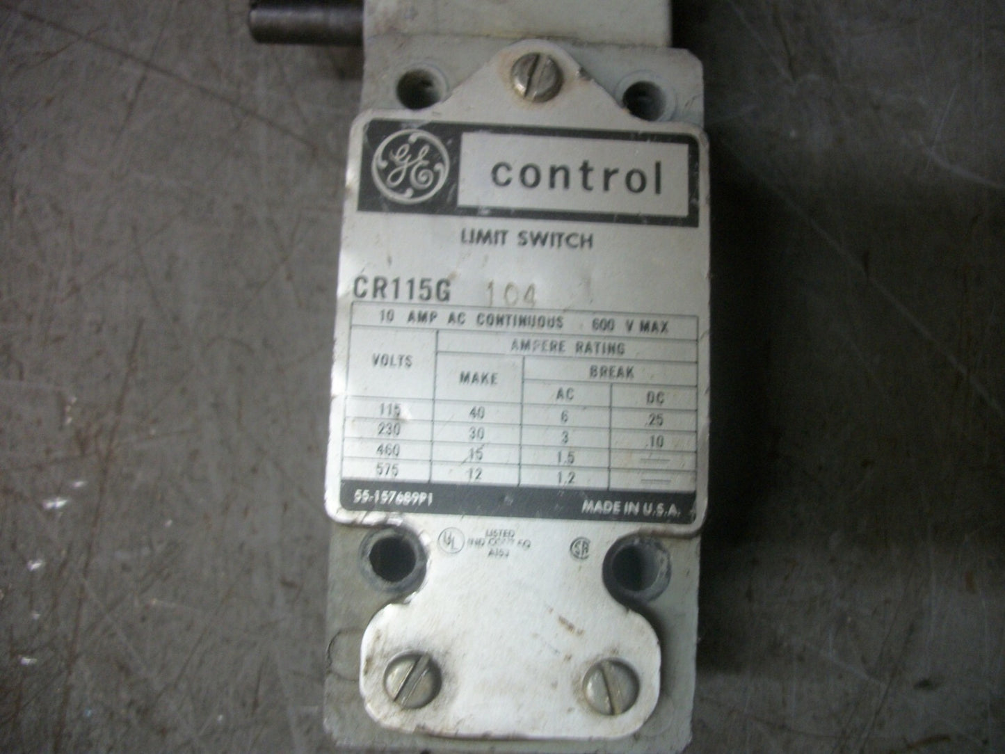 GE LIMIT SWITCH CR115G104