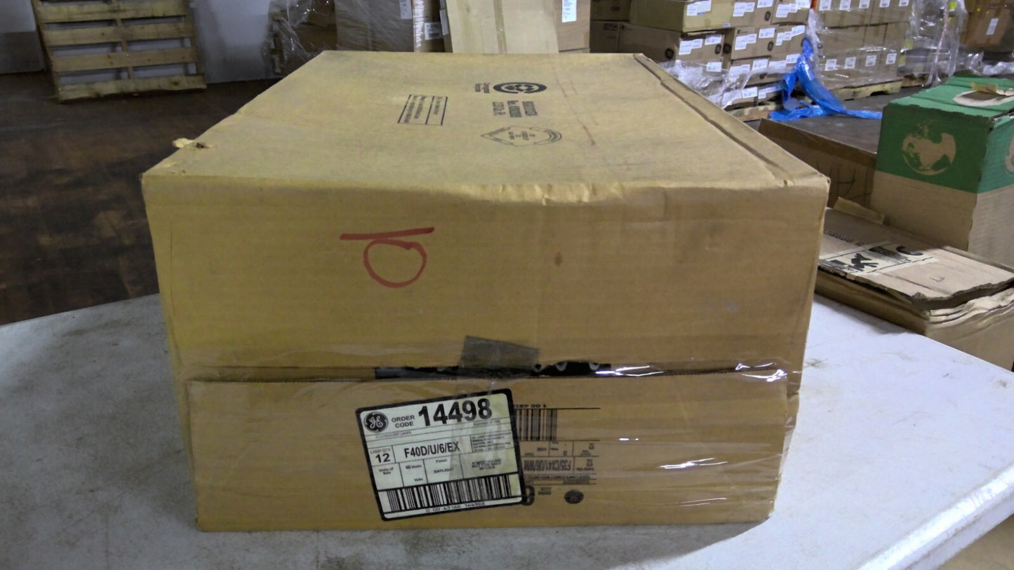 GE 14498 BOX OF 12 U SHAPED LAMPS F40D/U/6/EX 40W NIB
