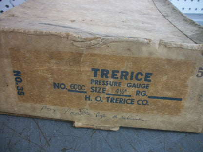 TRERICE 4-1/2" PRESSURE GAUGE 600C 30-240PSI NIB