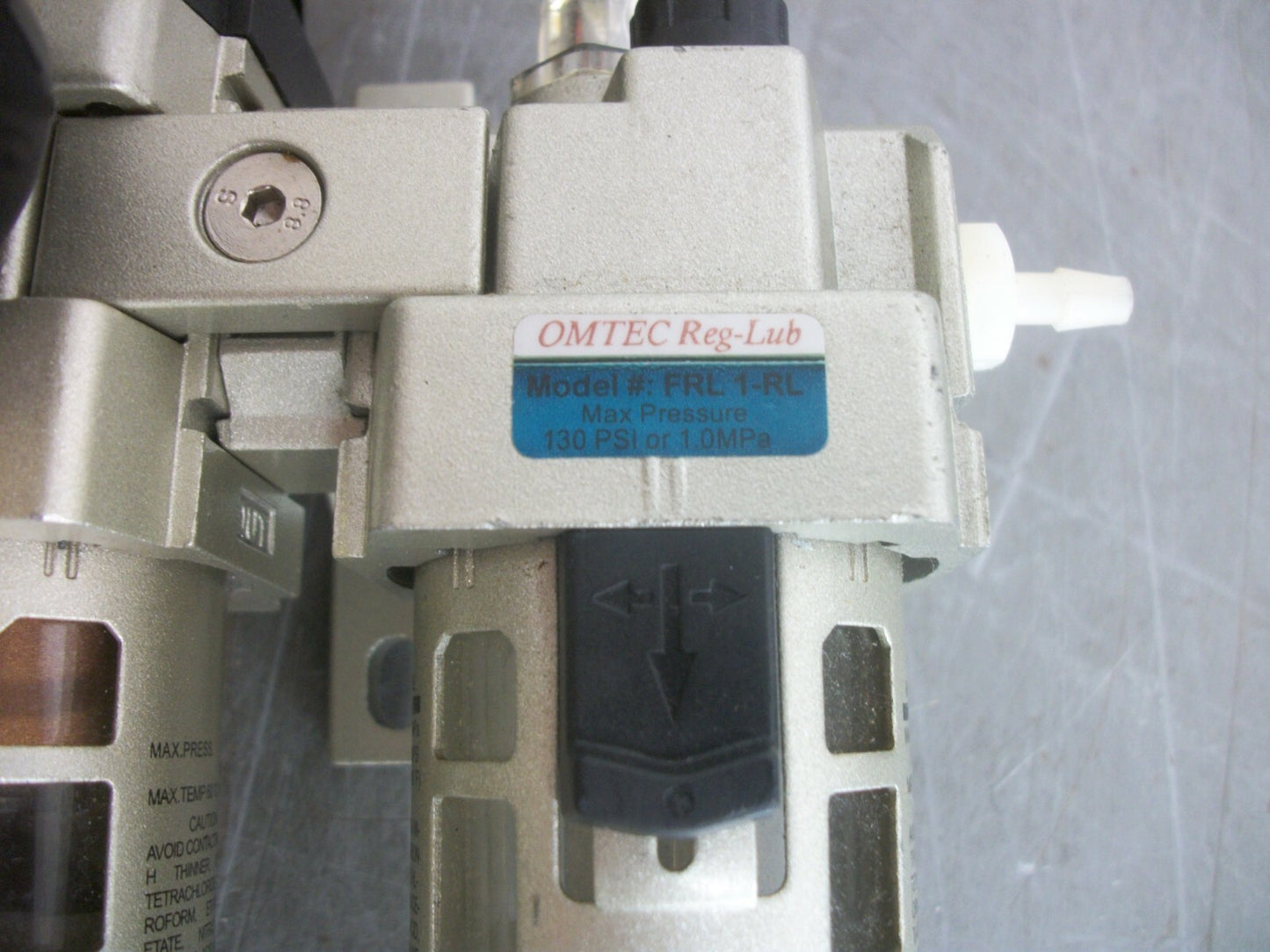OMTEC 1/4" NPT PNEUMATIC FILTER/LUBRICATOR/REGULATOR FRL-1-F FRL-1-RL NOB
