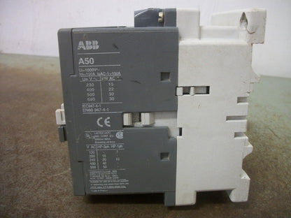 ABB CONTACTOR A50-30 100AMP 480VCOIL 3PH 600V 50HP NOB