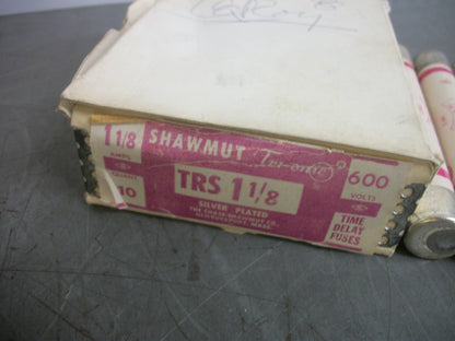 GOULD SHAWMUT BOX OF 5 TRI-ONIC FUSES TRS1-1/8 1-1/8AMP 600VOLT NIB