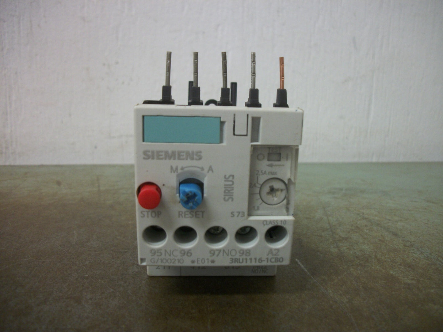 SIEMENS THERMAL OVERLOAD RELAY 3RU1116-1CB0 1.8-2.5AMP