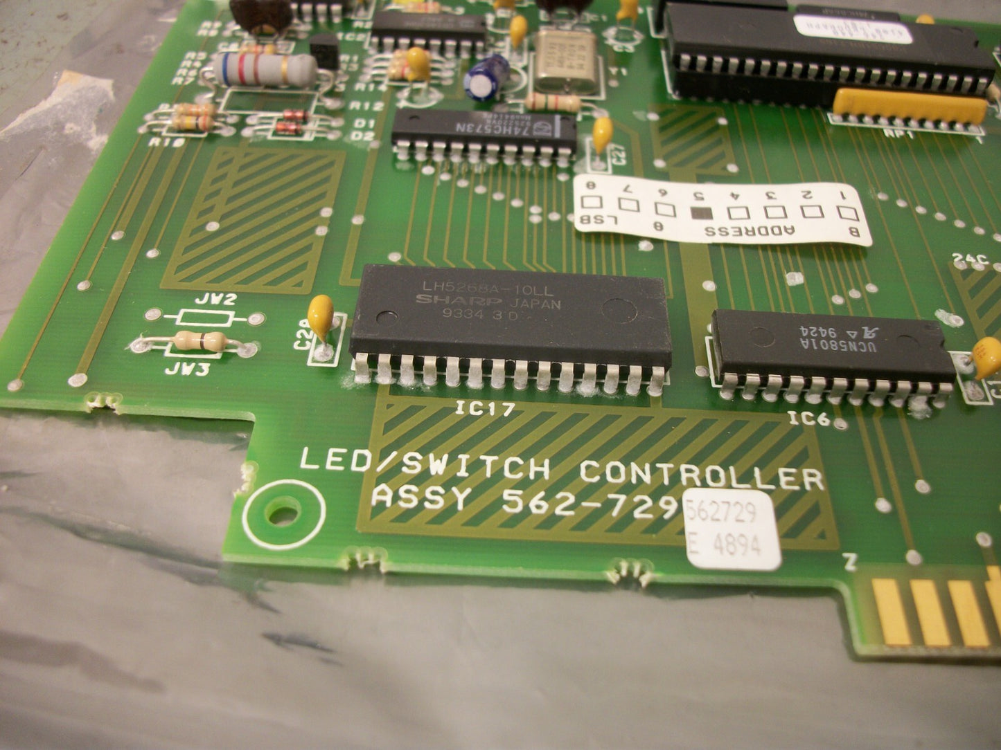 SIMPLEX TYCO 4100 LED/SWITCH CONTROLLER CIRCUIT BOARD 562-729 REV E