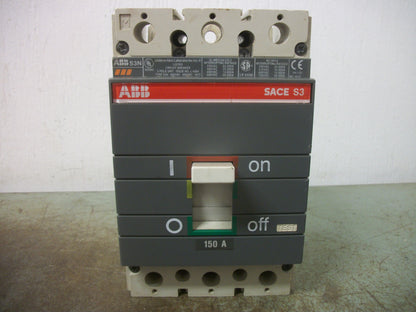 ABB SACE S3 S3N CIRCUIT BREAKER 150AMP 600VOLT 3POLE