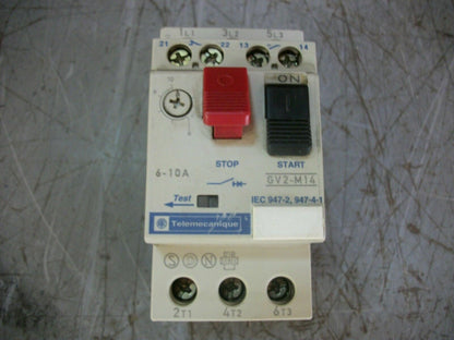 TELEMECANIQUE MOTOR CIRCUIT BREAKER GV2M14 6-10AMP
