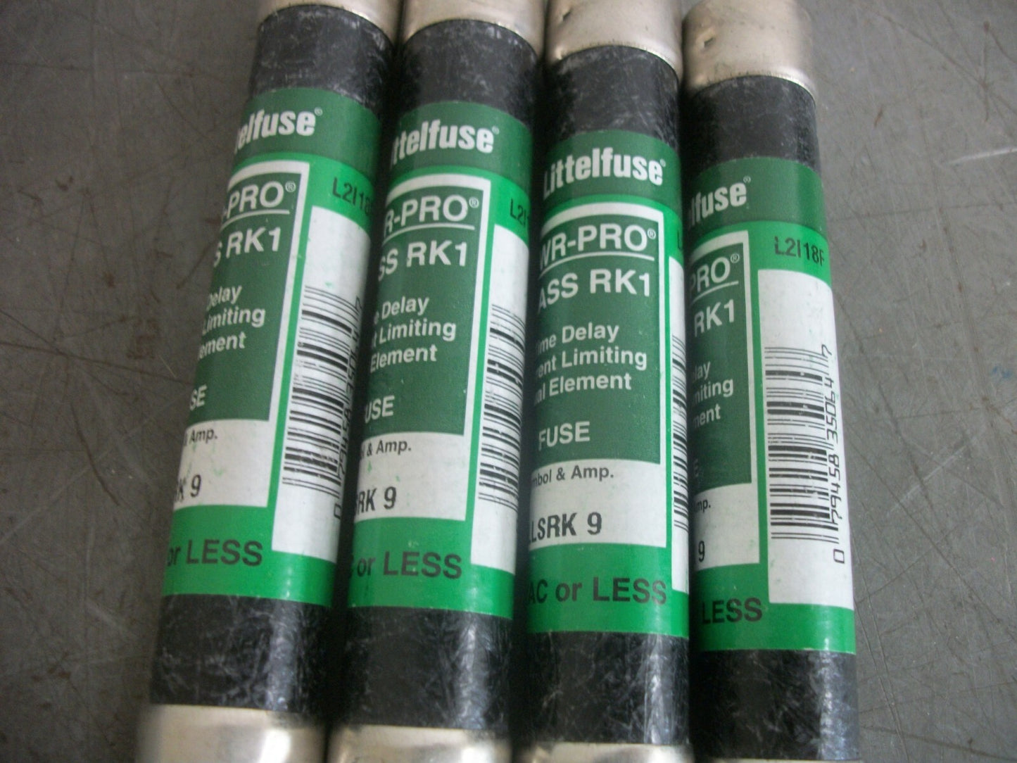 LITTELFUSE LOT OF 4 POWR-GARD FUSES LLSRK9 9AMP 600VOLT NOB