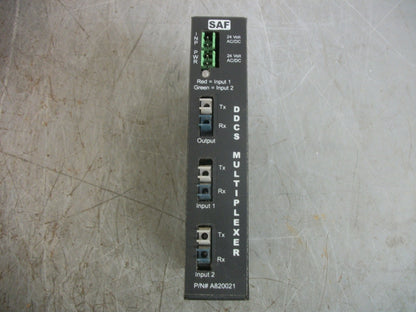 SAFPHIRE DDCS FIBER OPTIC MULTIPLEXER MODULE A820021 24VOLT
