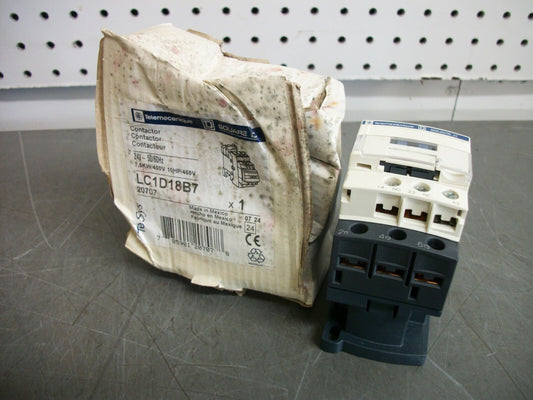 TELEMECANIQUE CONTACTOR LC1D18B7 32AMP 24VCOIL 3PH 600V 15HP NIB