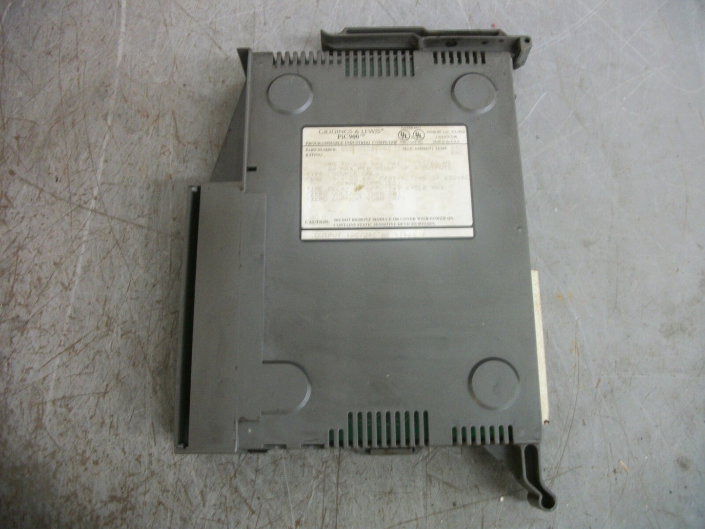 GIDDINGS & LEWIS PIC900 PROGRAMMABLE COMPUTER OUTPUT MODULE 502-03551-02