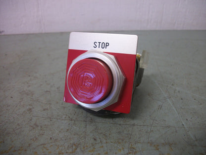 ALLEN-BRADLEY RED EXTENDED MOMENTARY PUSHBUTTON 800T-B... NOB