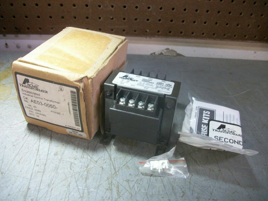 ACME 50VA 1PH TRANSFORMER AE03-0050 HV 240X480 LV 24 NIB