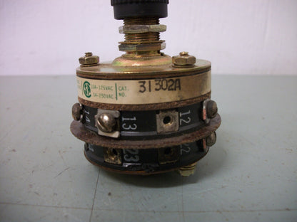ELECTRO SWITCH 6-POSITION MAINTAINED SELECTOR ROTARY SWITCH 31302A