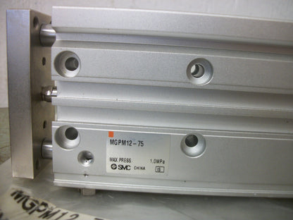 SMC 12MM BORE 75MM STROKE COMPACT GUIDED CYLINDER MGPM12-75 NEW