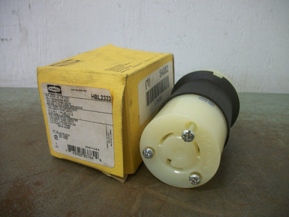 HUBBELL TWIST-LOCK CONNECTOR BODY HBL2323 20AMP 250VOLT 2P 3W GRND NIB