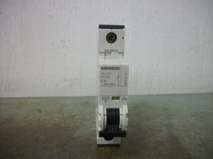 SIEMENS MINI CIRCUIT BREAKER 5SY41MCBC4 5SY4104-7 4AMP 400VOLT 1POLE