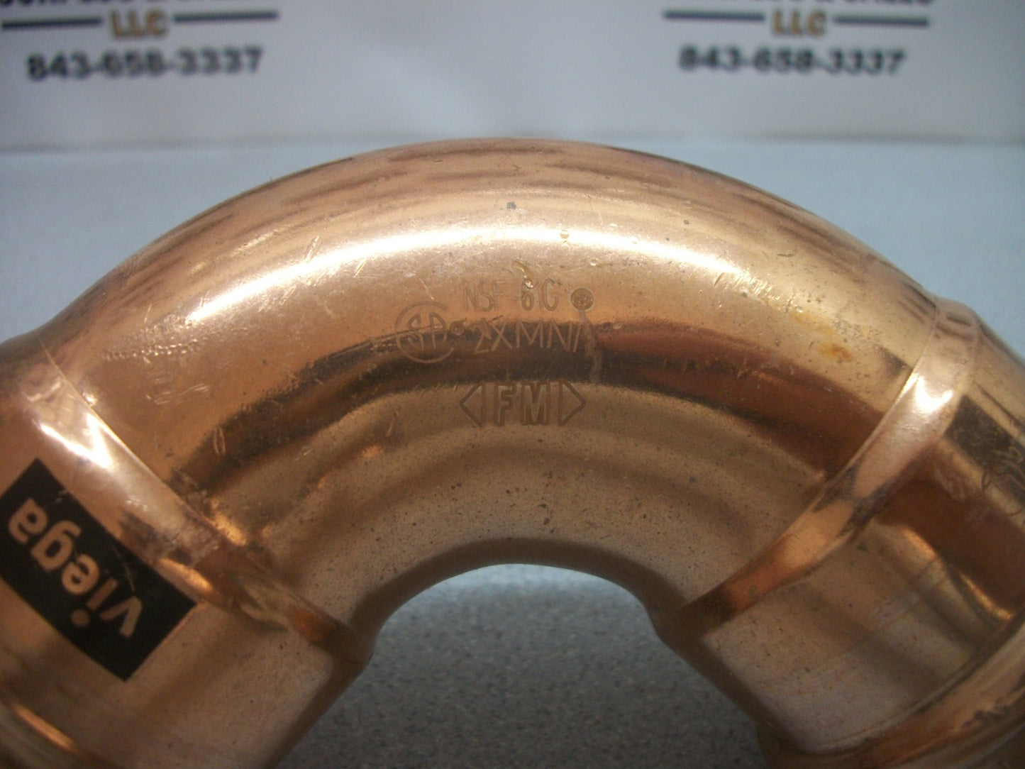 VIEGA 2" X 2" 90 DEGREE COPPER ELBOW 77344 NEW