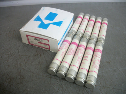 GOULD SHAWMUT BOX OF 10 TRI-ONIC FUSES TRS2R 2AMP 600VOLT NIB