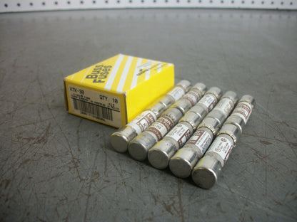 BUSSMANN BOX OF 10 LIMITRON FUSES KTK-30 30AMP 600VOLT NIB