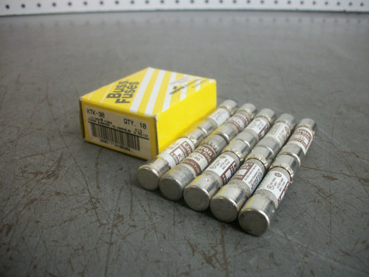 BUSSMANN BOX OF 10 LIMITRON FUSES KTK-30 30AMP 600VOLT NIB