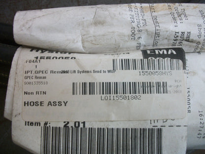 HYSTER HOSE ASSEMBLY 1550058 NEW
