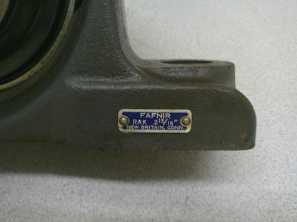 FAFNIR 2-BOLT PILLOW BLOCK BEARING RAK 2-15/16