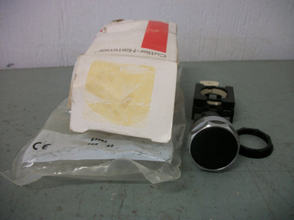 CUTLER-HAMMER BLACK FLUSH MOMENTARY PUSHBUTTON E22P1 NIB