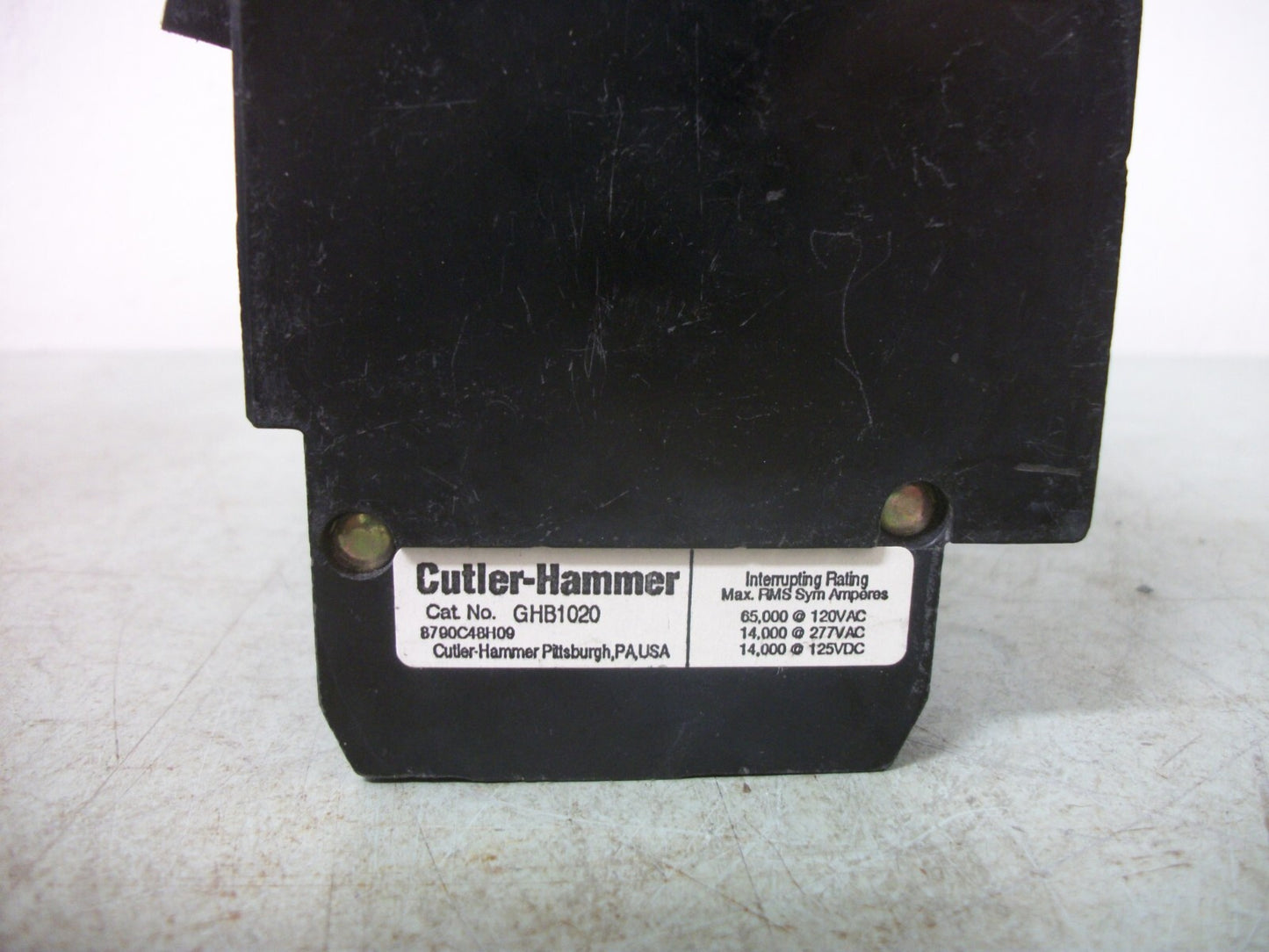 CUTLER-HAMMER LOT OF 5 GHB CIRCUIT BREAKERS GHB1020 20AMP 277VOLT 1POLE