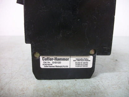 CUTLER-HAMMER LOT OF 5 GHB CIRCUIT BREAKERS GHB1020 20AMP 277VOLT 1POLE