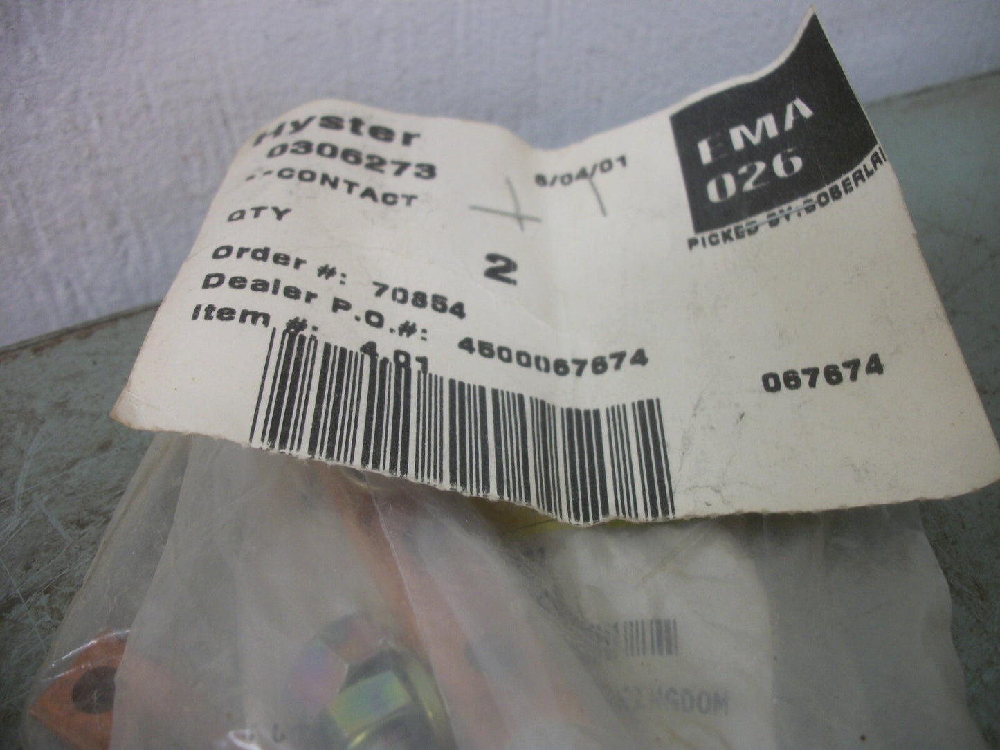 HYSTER LOT OF 2 FORKLIFT CONTACTS 0306273 NEW