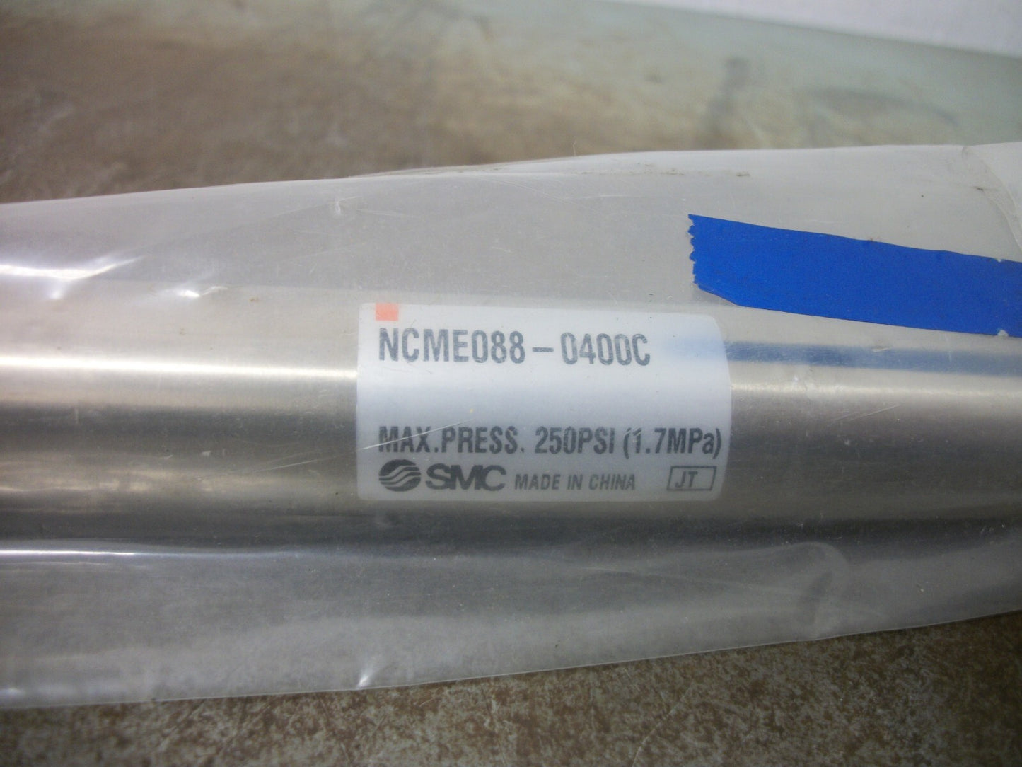 SMC STAINLESS PNEUMATIC CYLINDER NCME088-0400C 7/8" BORE 4" STROKE NEW
