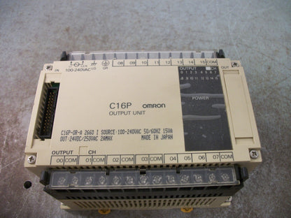 OMRON C16P PLC OUTPUT UNIT C16P-0R-A 24VDC 250VAC 2AMP