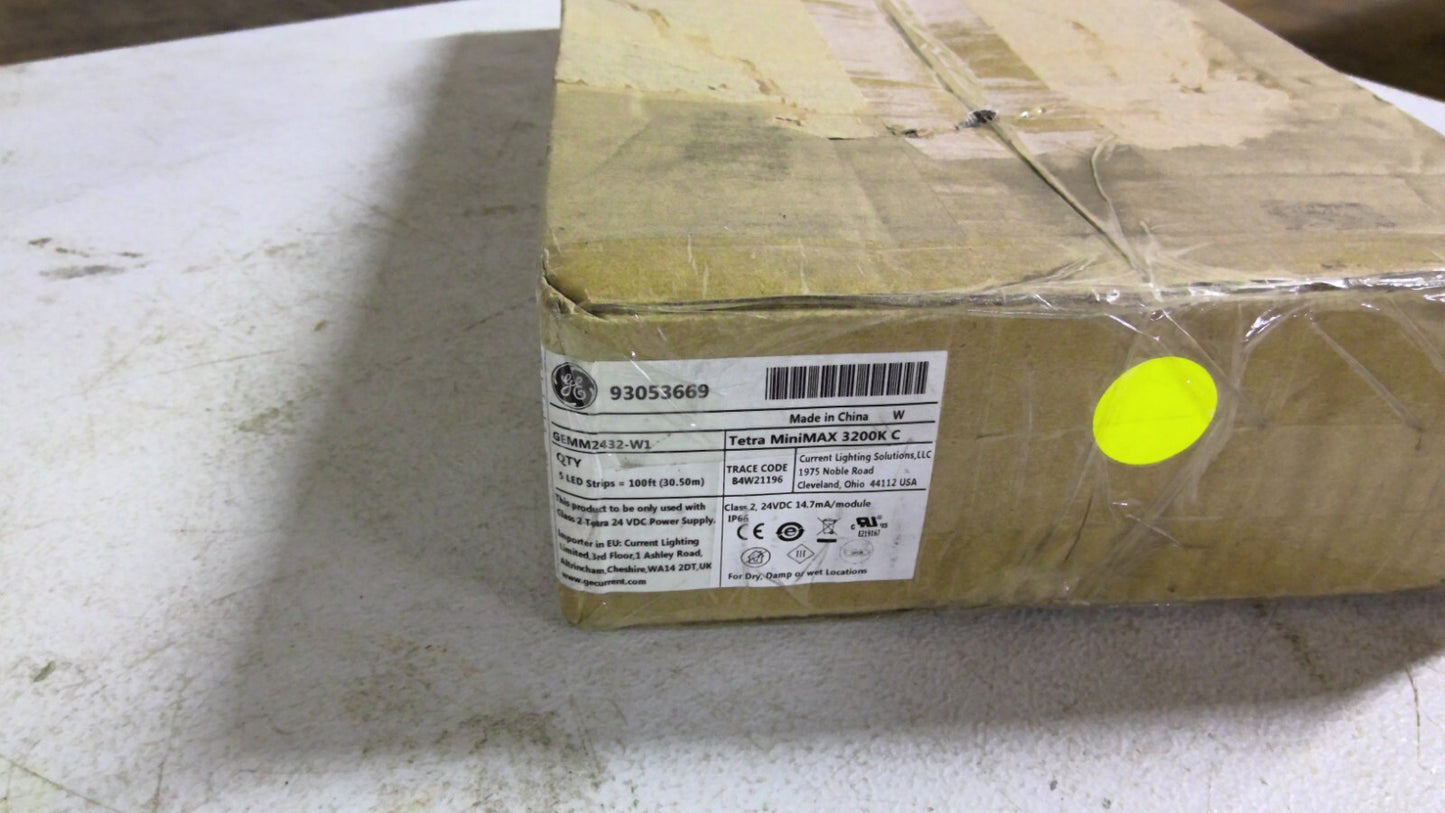 GE 93053669 BOX OF 5 TETRA MINIMAX 3200K LED STRIPS 100FT GEMM2432-W1 24V NIB