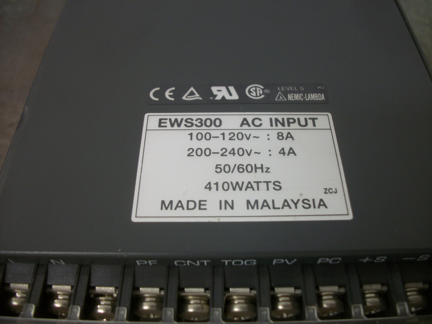 NEMIC LAMBDA EWS300 POWER SUPPLY EWS300-24 24VDC 14AMP