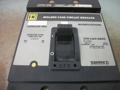 SQUARE D I-LINE Q2 CIRCUIT BREAKER Q232225H 225AMP 240VOLT 3POLE GRAY CHIPPED