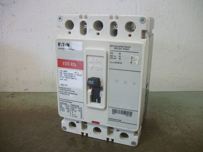 CUTLER-HAMMER EDS CIRCUIT BREAKER EDS3150BP10 150AMP 240VOLT 3POLE RED NOB