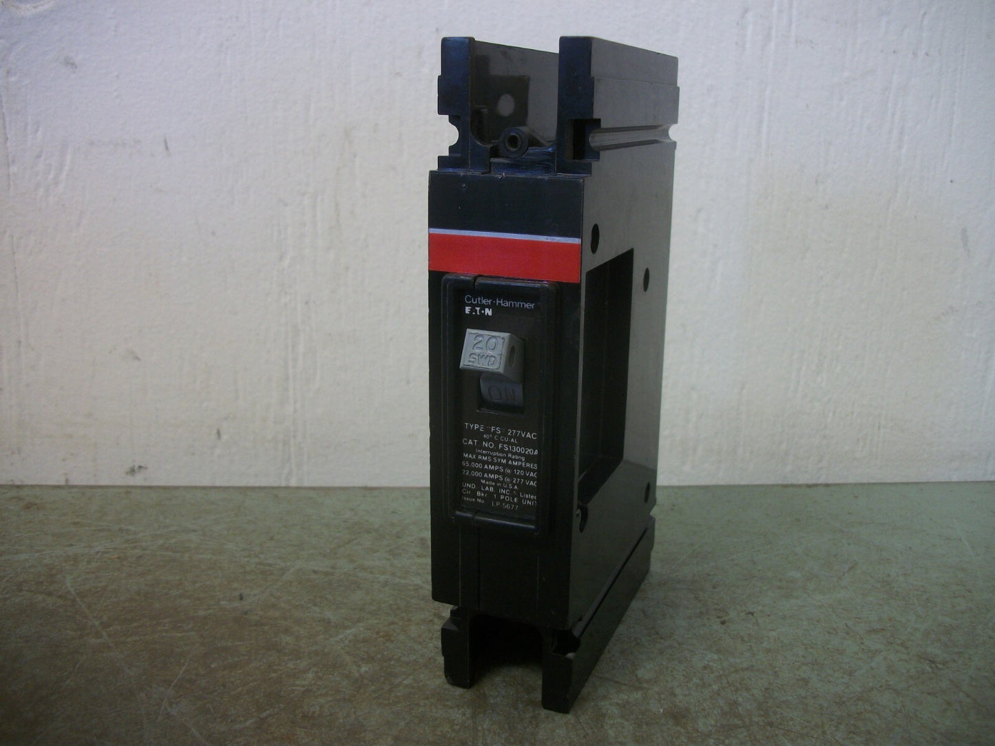 CUTLER-HAMMER FS CIRCUIT BREAKER FS130020A 20AMP 277VOLT 1POLE