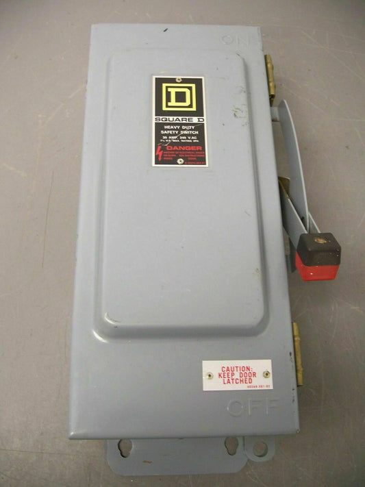 SQUARE D DISCONNECT TYPE 3R,5,12 H321AWK 30AMP 240VOLT 3POLE FUSIBLE