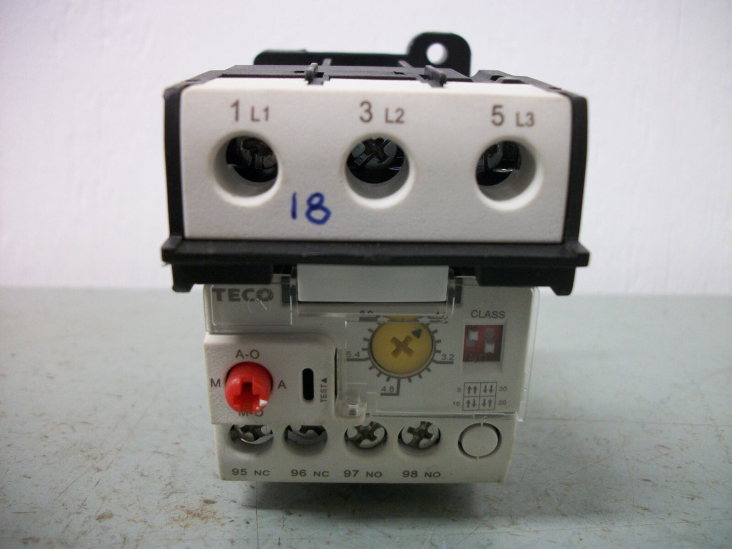 TECO ELECTRONIC OVERLOAD RELAY EOL-40P 1.6-8AMP