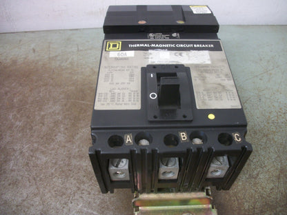 SQUARE D I-LINE FA CIRCUIT BREAKER FA36060 60AMP 600VOLT 3POLE GRAY