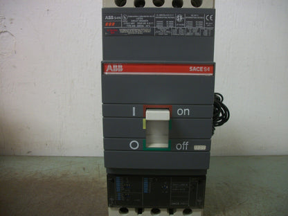 ABB SACE S4 S4N CIRCUIT BREAKER 122160023-001 250AMP 600VOLT 3POLE SHUNT+AUX NOB